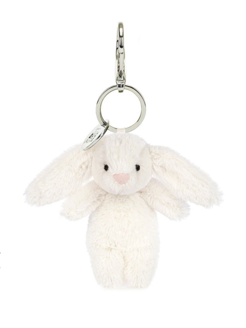 Jellycat Bashful Bunny Cream Bag Charm plush toy stuffed animal gift NWT retired